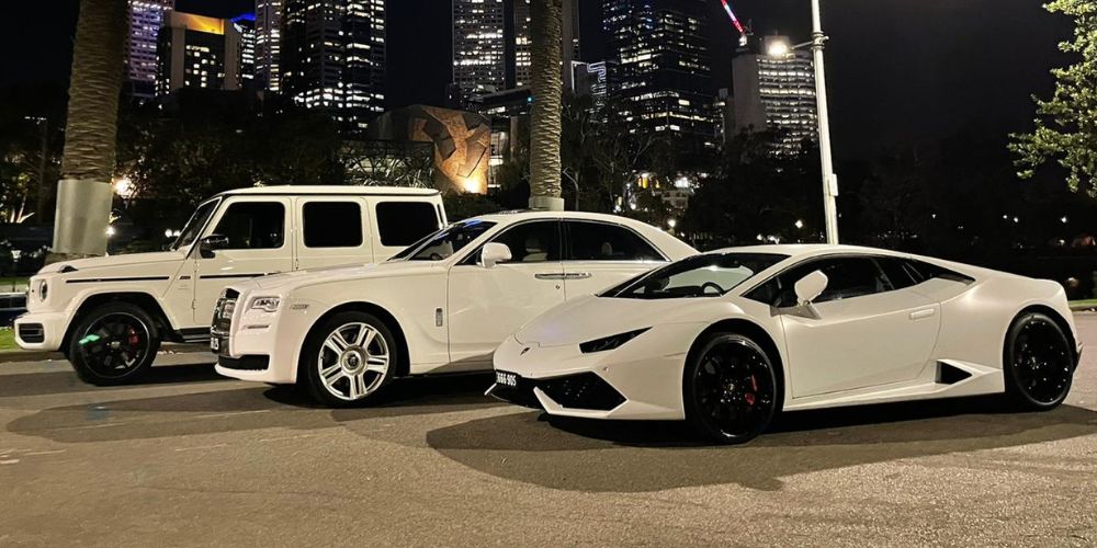 Parked Luxury Cars - Lamborghini Hire Melbourne